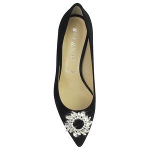 New! Ron White Qwynlin Pointed Toe Pump in Onyx Black Size 39.5